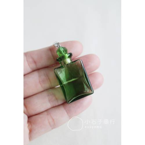 香氛精油瓶-穩賺四方-金工瓶 綠色 (1入)
