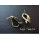 電鍍配件 - 夾式耳環(凸針) 青古銅 (2入)