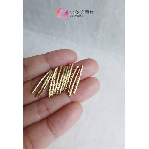 金屬配件-銅彎管(刻紋)1.5x20mm (90入)