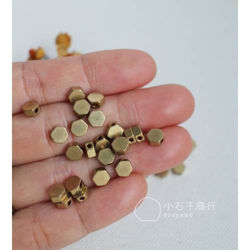 金屬配件-六角餅銅珠5mm (450入)