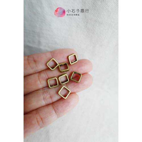 金屬配件-雙孔銅框-正方8x8mm(5入)