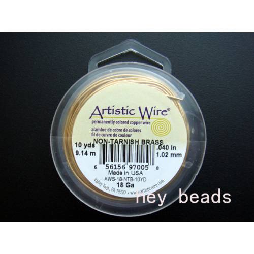 Artistic Wire 藝術銅線 - 金色 18G (一捲)