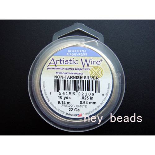 Artistic Wire 藝術銅線 - 亮銀色 22G (一捲)