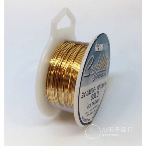Beadsmith 藝術銅線 - 金色 24G (一捲)