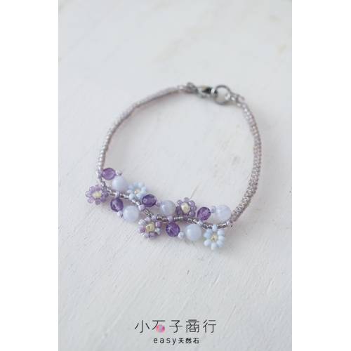 珠寶編織材料包 // 洛可可午茶-編織手環(艷黑) (1份)