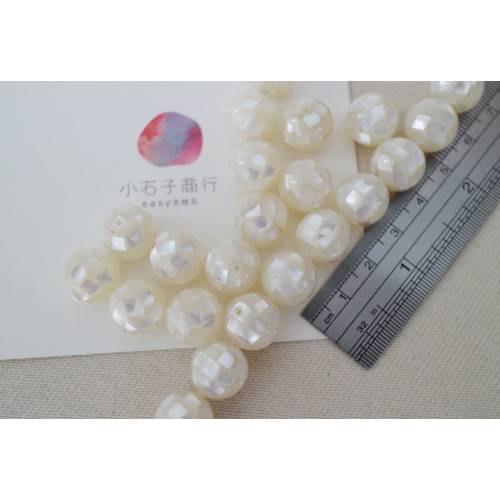 白珍珠貝-拼接球12mm (1入)