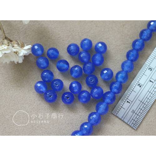 藍瑪瑙-6mm 角珠(小切面) (30入)