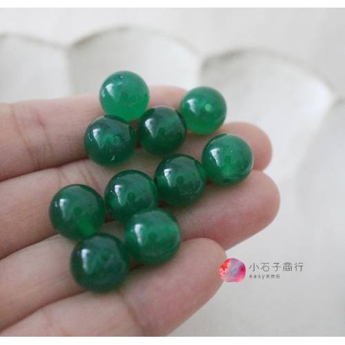 綠瑪瑙-10mm圓珠 (1入)