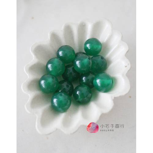 綠瑪瑙-10mm圓珠 (1入)