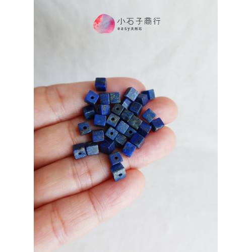 天然青金石-正方塊4mm(A) (30入)