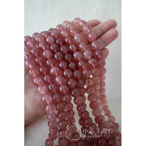 草莓晶-10~10.5mm圓珠 (15入)