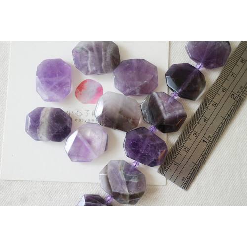 斑馬紫水晶-片狀切角約18x25mm (1入)