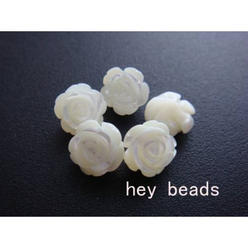 白色貝殼-小玫瑰10mm (1入)